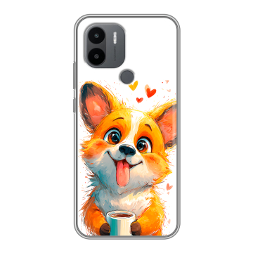 Силиконовый чехол на Xiaomi Poco C51 с принтом корги