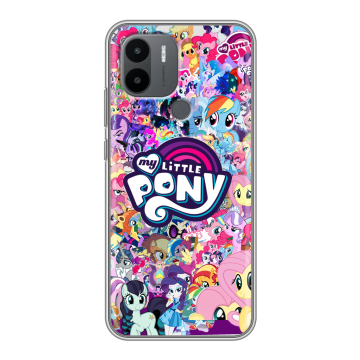 Силиконовый чехол на Xiaomi Poco C51 с принтом My little pony Дружба чудо Силиконовый чехол на Xiaomi Poco C51 с принтом My little pony Дружба чудо