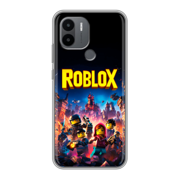 Силиконовый чехол на Xiaomi Poco C51 с принтом Roblox Роблокс