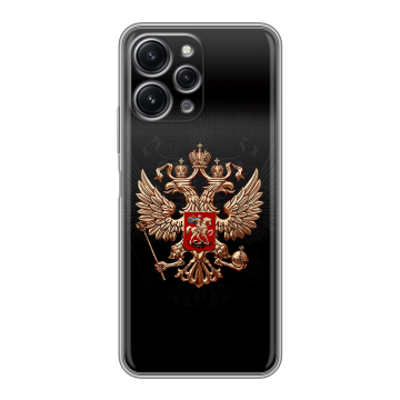 Силиконовый чехол на Xiaomi RedMi 12 с принтом Герб России Силиконовый чехол на Xiaomi RedMi 12 с принтом Герб России