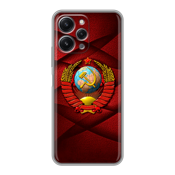 Силиконовый чехол на Xiaomi RedMi 12 с принтом Герб СССР Силиконовый чехол на Xiaomi RedMi 12 с принтом Герб СССР