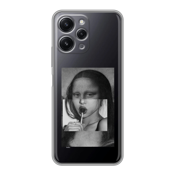 Силиконовый чехол на Xiaomi RedMi 12 с принтом Мона Лиза Силиконовый чехол на Xiaomi RedMi 12 с принтом Мона Лиза