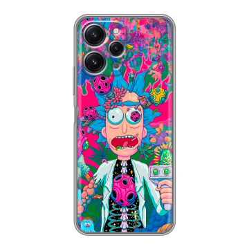 Силиконовый чехол на Xiaomi RedMi 12 с принтом Рик и Морти Rick Morty Силиконовый чехол на Xiaomi RedMi 12 с принтом Рик и Морти Rick Morty