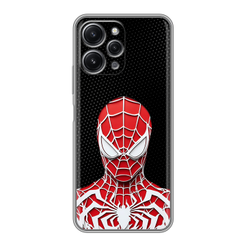 Силиконовый чехол на Xiaomi RedMi 12 с принтом человек паук spiderman