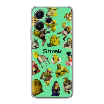 Силиконовый чехол на Xiaomi RedMi 12 с принтом Шрек Shrek Силиконовый чехол на Xiaomi RedMi 12 с принтом Шрек Shrek