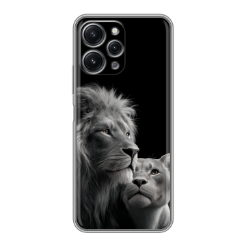 Силиконовый чехол на Xiaomi RedMi 12 с принтом Лев кошки Силиконовый чехол на Xiaomi RedMi 12 с принтом Лев кошки