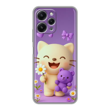 Силиконовый чехол на Xiaomi RedMi 12 с принтом для девочек Силиконовый чехол на Xiaomi RedMi 12 с принтом для девочек