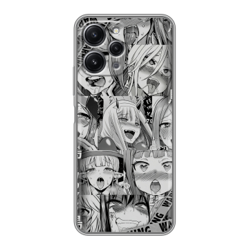 Силиконовый чехол на Xiaomi RedMi 12 с принтом Ahegao Ахегао Аниме