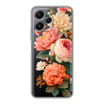 Силиконовый чехол на Xiaomi RedMi 12 с принтом цветы