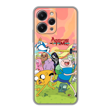 Силиконовый чехол на Xiaomi RedMi 12 с принтом Adventure time Время приключений
