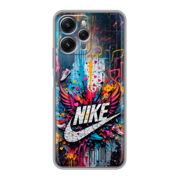 Силиконовый чехол на Xiaomi RedMi 12 с принтом Nike Найк