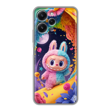 Силиконовый чехол на Xiaomi RedMi 12 с принтом Labubu Лабубу
