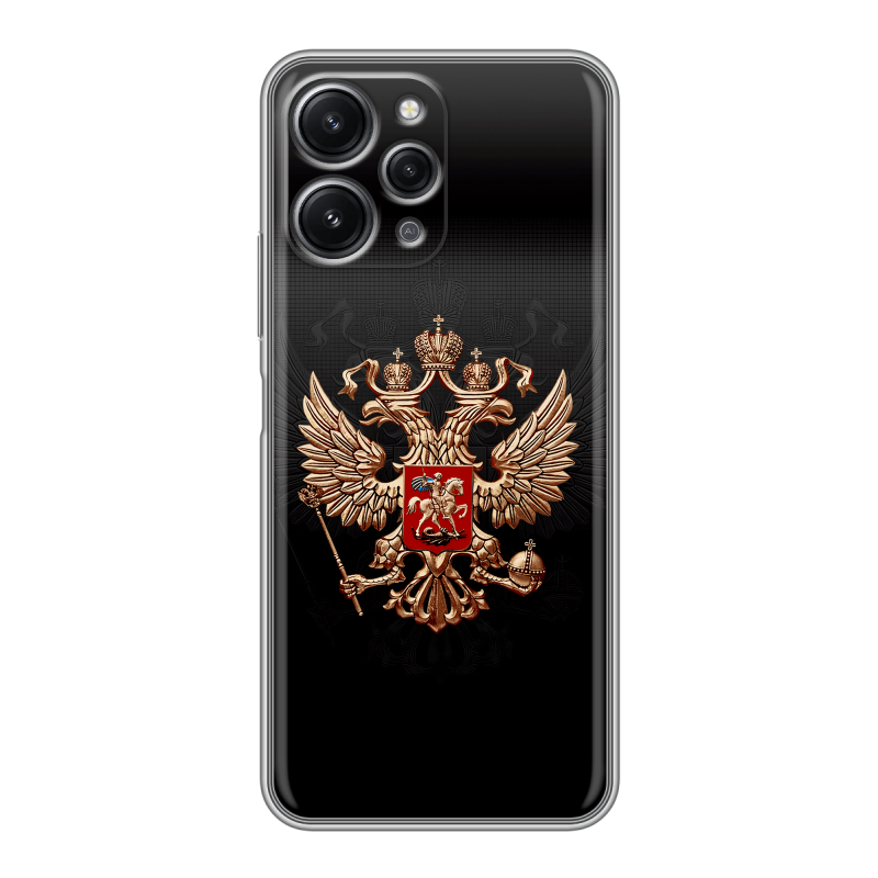 Силиконовый чехол на Xiaomi RedMi 12 с принтом Герб России Силиконовый чехол на Xiaomi RedMi 12 с принтом Герб России