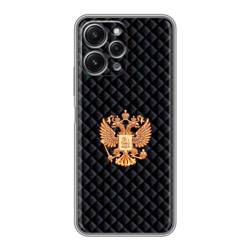 Силиконовый чехол на Xiaomi RedMi 12 с принтом Герб России принт Силиконовый чехол на Xiaomi RedMi 12 с принтом Герб России принт