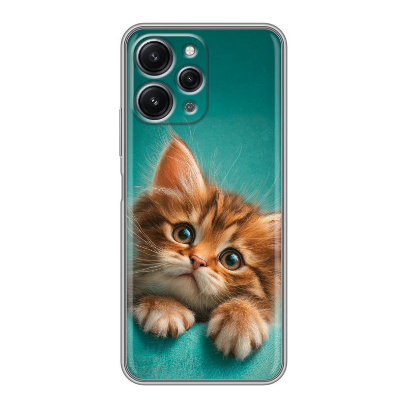 Силиконовый чехол на Xiaomi RedMi 12 с принтом котенок Силиконовый чехол на Xiaomi RedMi 12 с принтом котенок
