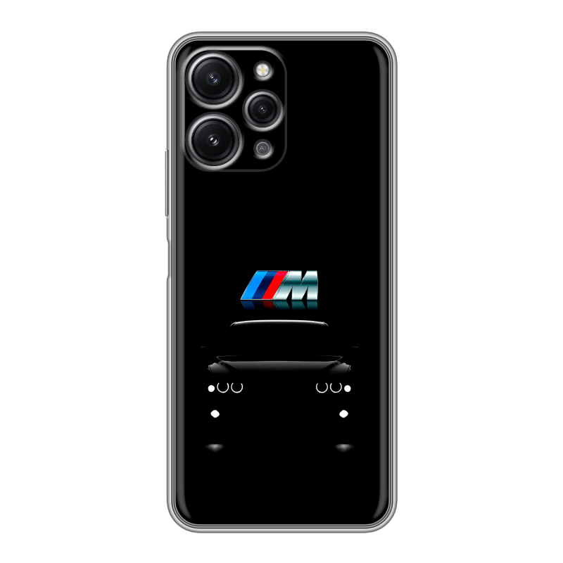 Силиконовый противоударный чехол на Xiaomi RedMi 12 с принтом БМВ BMW Силиконовый противоударный чехол на Xiaomi RedMi 12 с принтом БМВ BMW