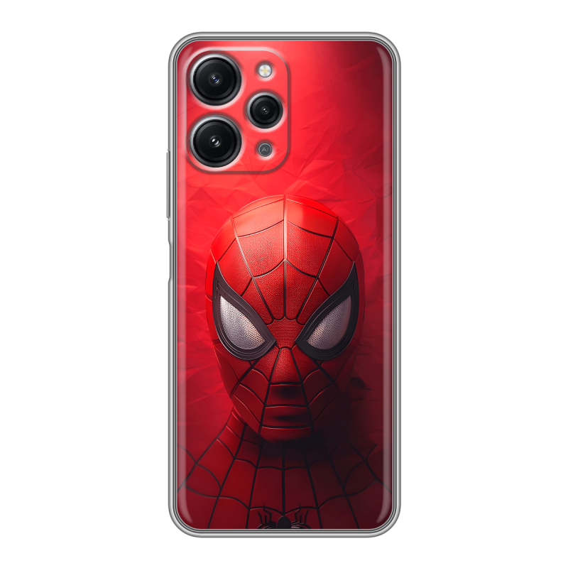 Силиконовый чехол на Xiaomi RedMi 12 с принтом Spiderman Человек паук Силиконовый чехол на Xiaomi RedMi 12 с принтом Spiderman Человек паук