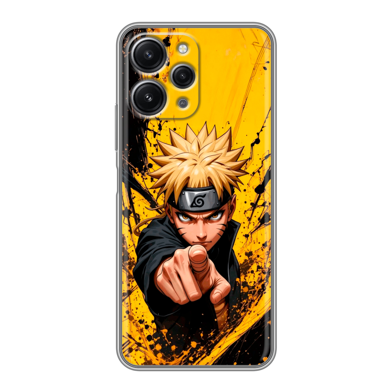Силиконовый противоударный чехол на Xiaomi RedMi 12 с принтом Naruto Наруто Силиконовый противоударный чехол на Xiaomi RedMi 12 с принтом Naruto Наруто