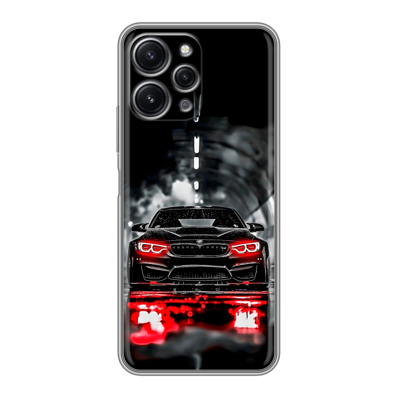 Силиконовый чехол на Xiaomi RedMi 12 с принтом BMW БМВ Силиконовый чехол на Xiaomi RedMi 12 с принтом BMW БМВ