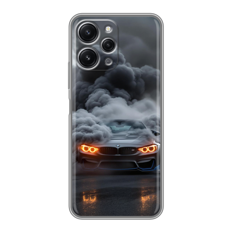 Силиконовый чехол на Xiaomi RedMi 12 с принтом BMW БМВ Силиконовый чехол на Xiaomi RedMi 12 с принтом BMW БМВ