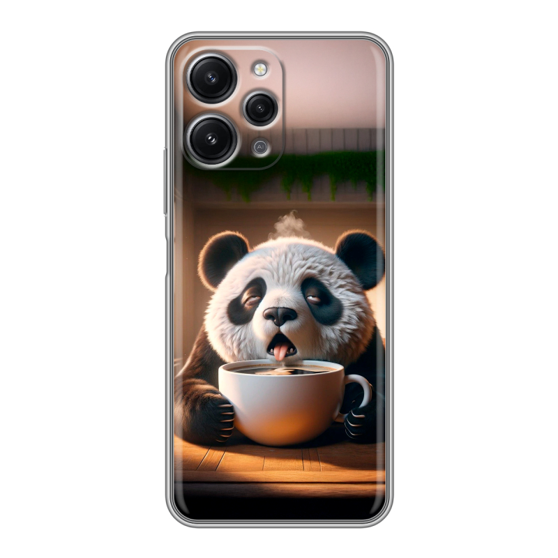 Силиконовый чехол на Xiaomi RedMi 12 с принтом смешная панда Силиконовый чехол на Xiaomi RedMi 12 с принтом смешная панда