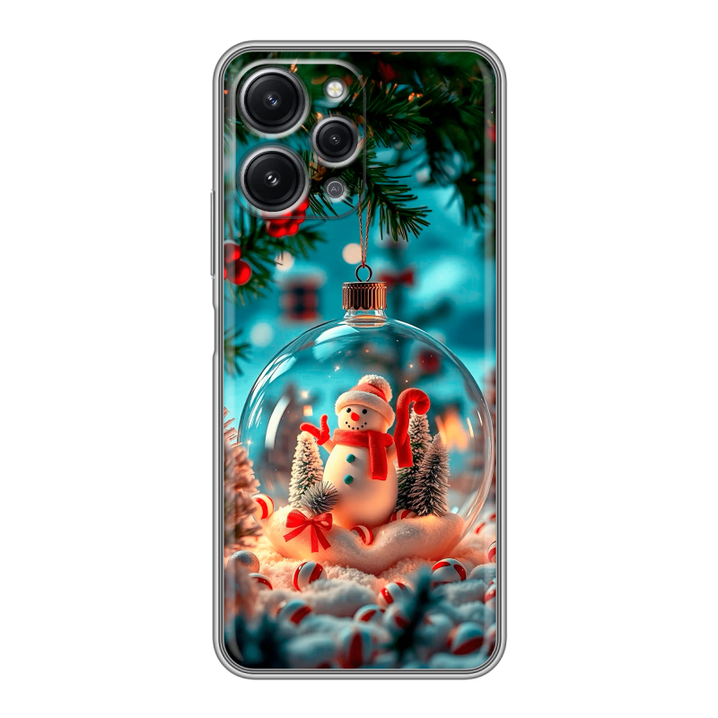 Силиконовый противоударный чехол на Xiaomi RedMi 12 с принтом Новый год Силиконовый противоударный чехол на Xiaomi RedMi 12 с принтом Новый год