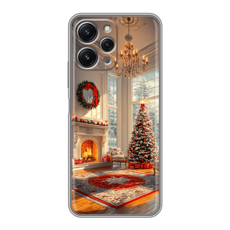 Силиконовый чехол на Xiaomi RedMi 12 с принтом Новый год Силиконовый чехол на Xiaomi RedMi 12 с принтом Новый год