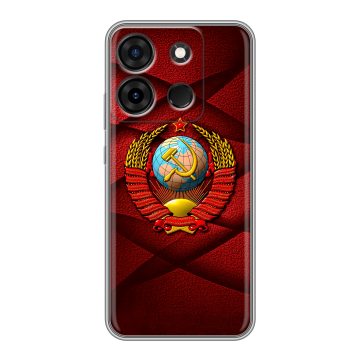 Силиконовый чехол на Infinix Smart 7 Plus с принтом Герб СССР Силиконовый чехол на Infinix Smart 7 Plus с принтом Герб СССР