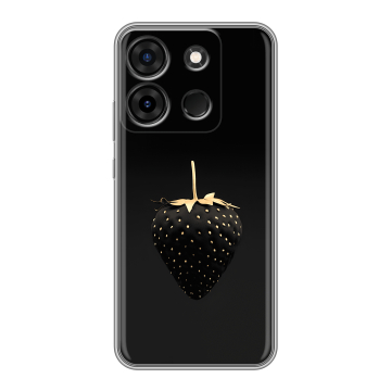 Силиконовый чехол на Infinix Smart 7 Plus с принтом Черная клубника Силиконовый чехол на Infinix Smart 7 Plus с принтом Черная клубника