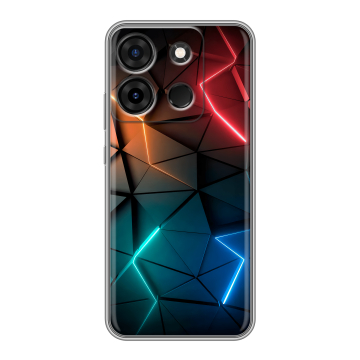 Силиконовый чехол на Infinix Smart 7 Plus с принтом Абстракция неон Силиконовый чехол на Infinix Smart 7 Plus с принтом Абстракция неон