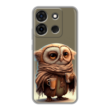 Силиконовый чехол на Infinix Smart 7 Plus с принтом Сова Силиконовый чехол на Infinix Smart 7 Plus с принтом Сова