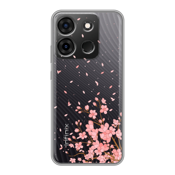 Силиконовый чехол на Infinix Smart 7 Plus с принтом Ветка сакуры