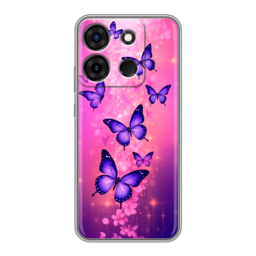 Силиконовый чехол на Infinix Smart 7 Plus с принтом Бабочки