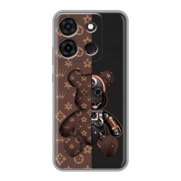 Силиконовый чехол на Infinix Smart 7 Plus с принтом Луи робот