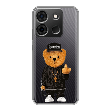 Силиконовый чехол на Infinix Smart 7 Plus с принтом Плюшевый медведь