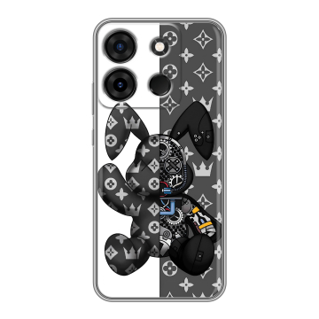 Силиконовый чехол на Infinix Smart 7 Plus с принтом Луи робот