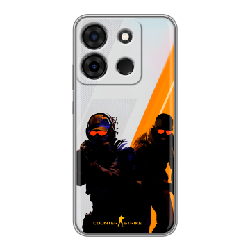 Силиконовый чехол на Infinix Smart 7 Plus с принтом Контер страйк Counter strike