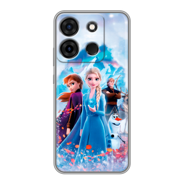 Силиконовый чехол на Infinix Smart 7 Plus с принтом Холодное сердце Frozen