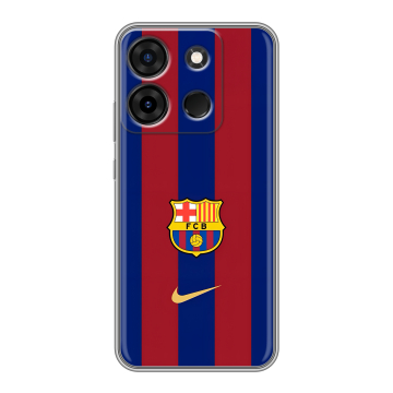 Силиконовый чехол на Infinix Smart 7 Plus с принтом Барселона Barcelona