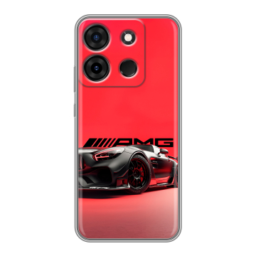 Силиконовый чехол на Infinix Smart 7 Plus с принтом Мерседес Mercedes AMG Силиконовый чехол на Infinix Smart 7 Plus с принтом Мерседес Mercedes AMG