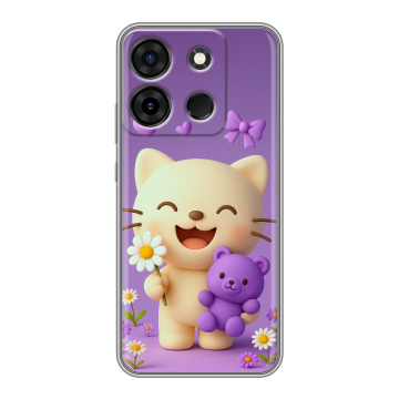 Силиконовый чехол на Infinix Smart 7 Plus с принтом для девочек