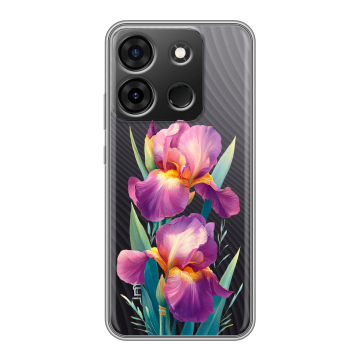 Силиконовый чехол на Infinix Smart 7 Plus с принтом Цветы орхидеи Силиконовый чехол на Infinix Smart 7 Plus с принтом Цветы орхидеи