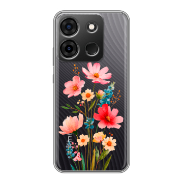 Силиконовый чехол на Infinix Smart 7 Plus с принтом Цветы Силиконовый чехол на Infinix Smart 7 Plus с принтом Цветы