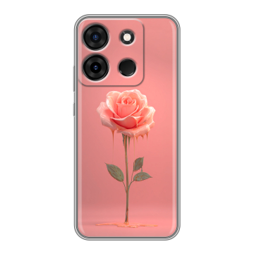 Силиконовый чехол на Infinix Smart 7 Plus с принтом Розовая роза Силиконовый чехол на Infinix Smart 7 Plus с принтом Розовая роза
