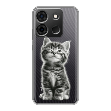Силиконовый чехол на Infinix Smart 7 Plus с принтом Котенок