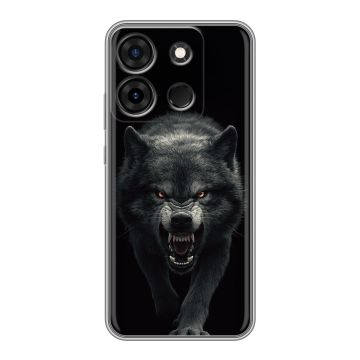 Силиконовый чехол на Infinix Smart 7 Plus с принтом Волк