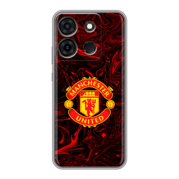 Силиконовый чехол на Infinix Smart 7 Plus с принтом Manchester United Силиконовый чехол на Infinix Smart 7 Plus с принтом Manchester United