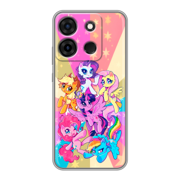 Силиконовый чехол на Infinix Smart 7 Plus с принтом My little pony Дружба чудо