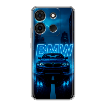 Силиконовый чехол на Infinix Smart 7 Plus с принтом BMW БМВ