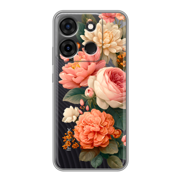Силиконовый чехол на Infinix Smart 7 Plus с принтом цветы Силиконовый чехол на Infinix Smart 7 Plus с принтом цветы